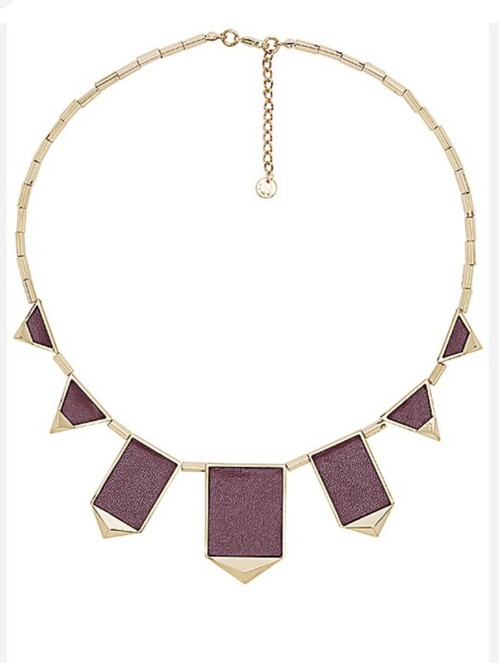 HOUSE OF HARLOW 1960 Classic Station Necklace — Gold & Sangria